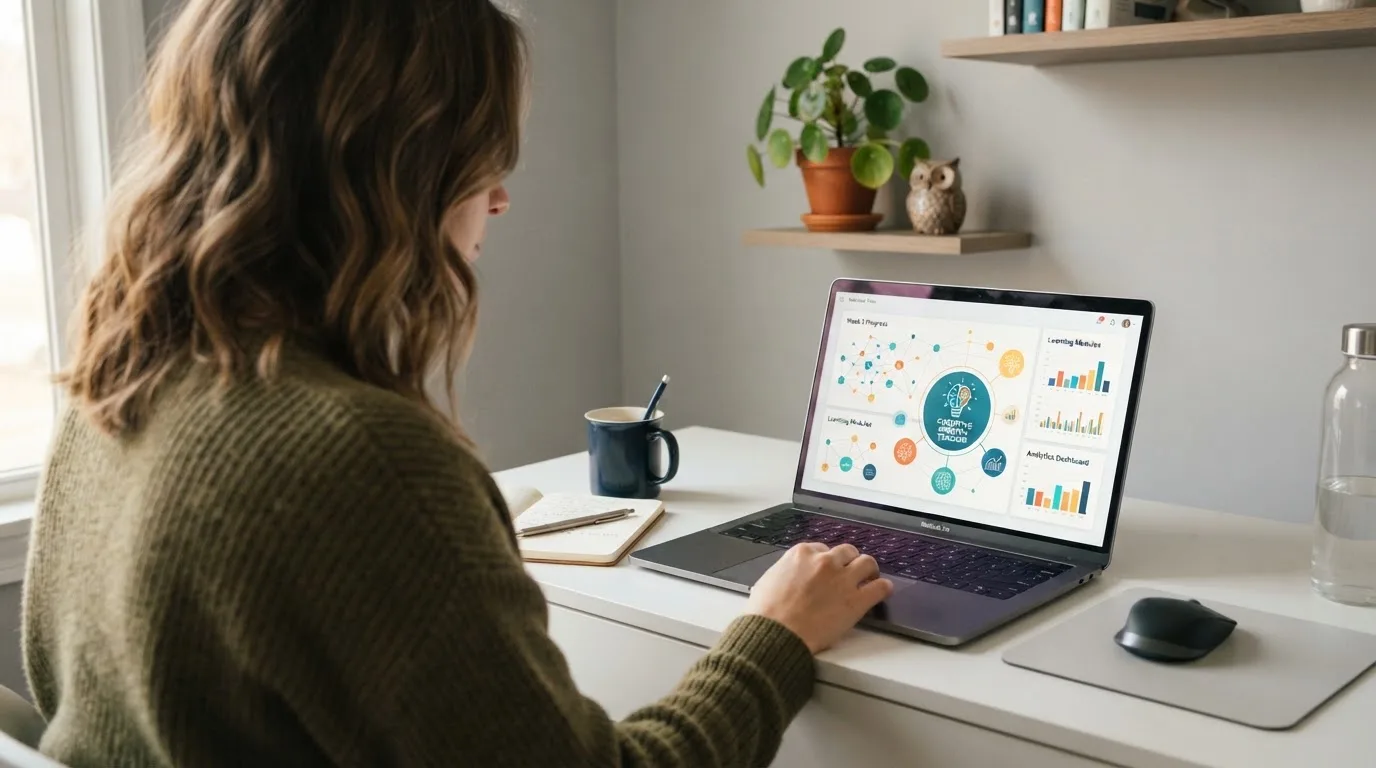 Person am Laptop liest eine Übersichtsseite zu Glücksspielen im Internet — bitcoin cash casino vergleich